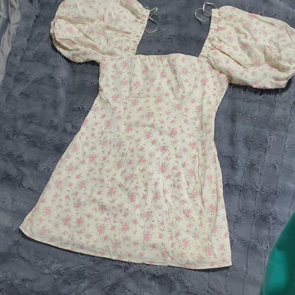 MABLE Floral Puff Sleeve Kids Dress